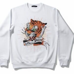 Left  Point Rhinestone Tiger